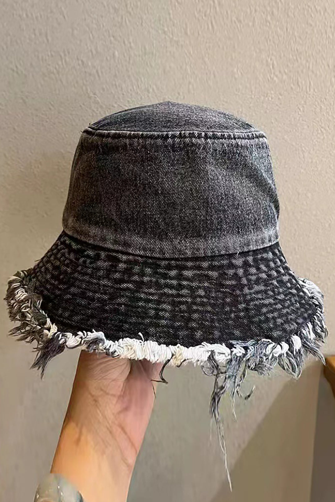 Distressed Denim Bucket Hat