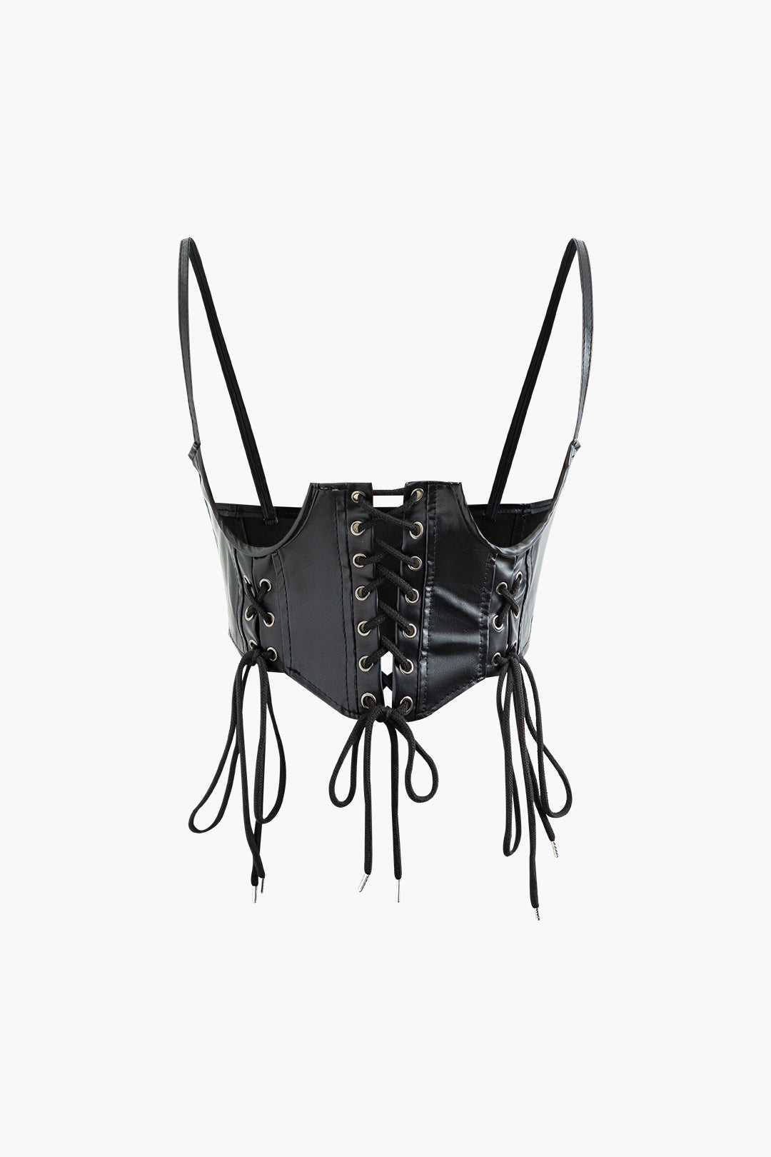 Faux Leather Lace-up Corset Belt