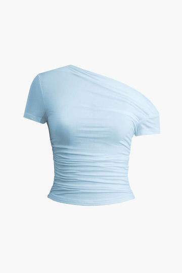 Asymmetrical Ruched T-shirt