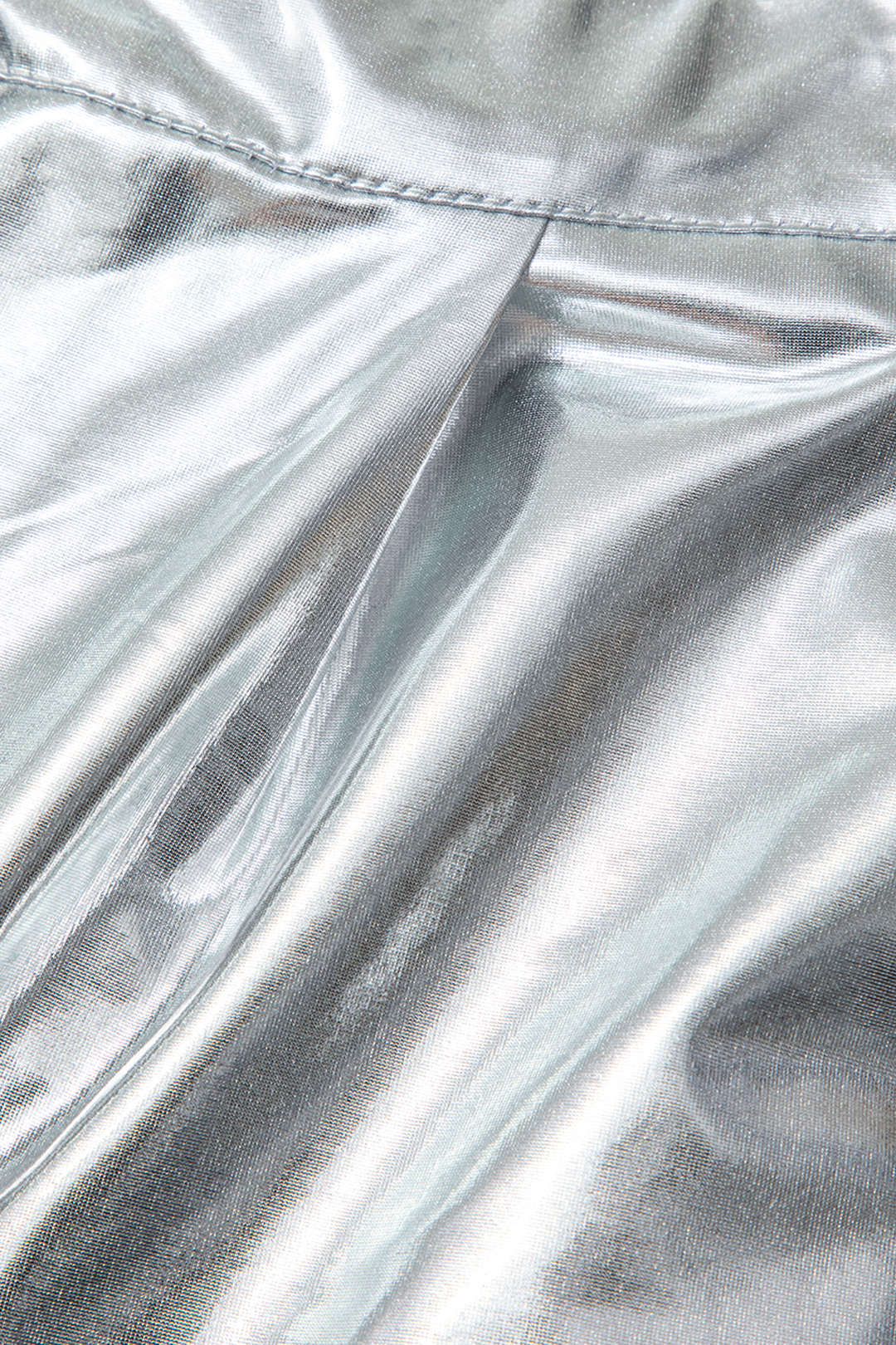 Metallic Flap Pocket Wide Leg Pants