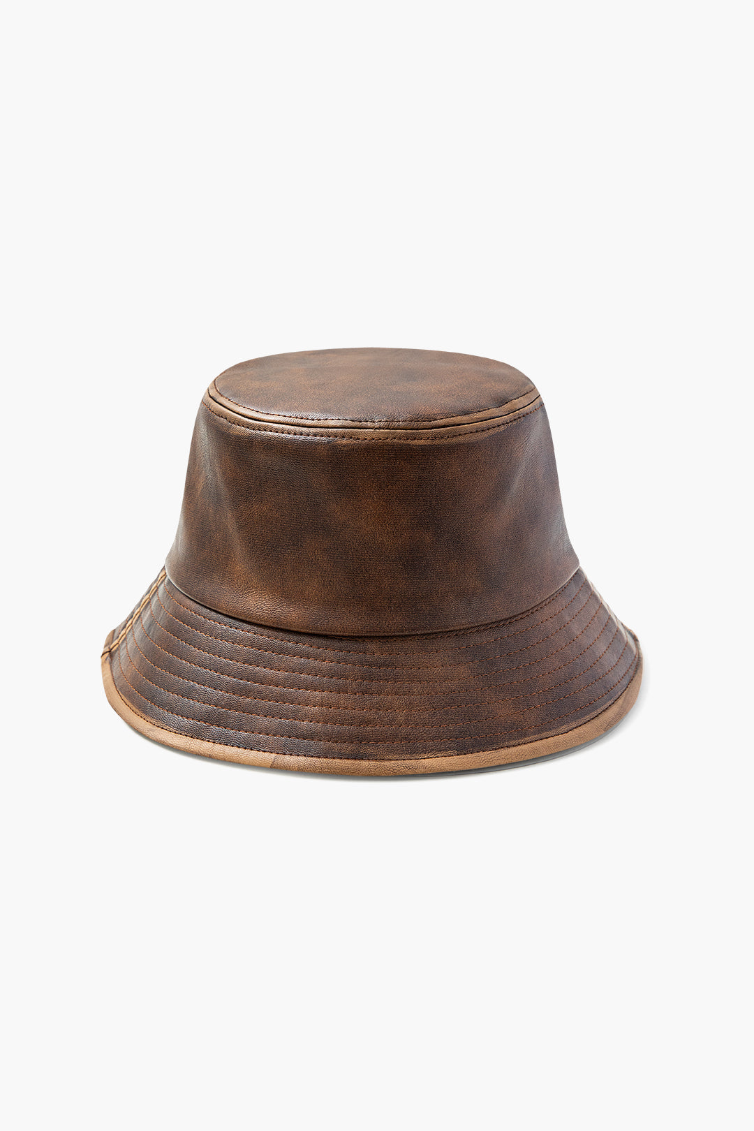 Faux Leather Bucket Hat