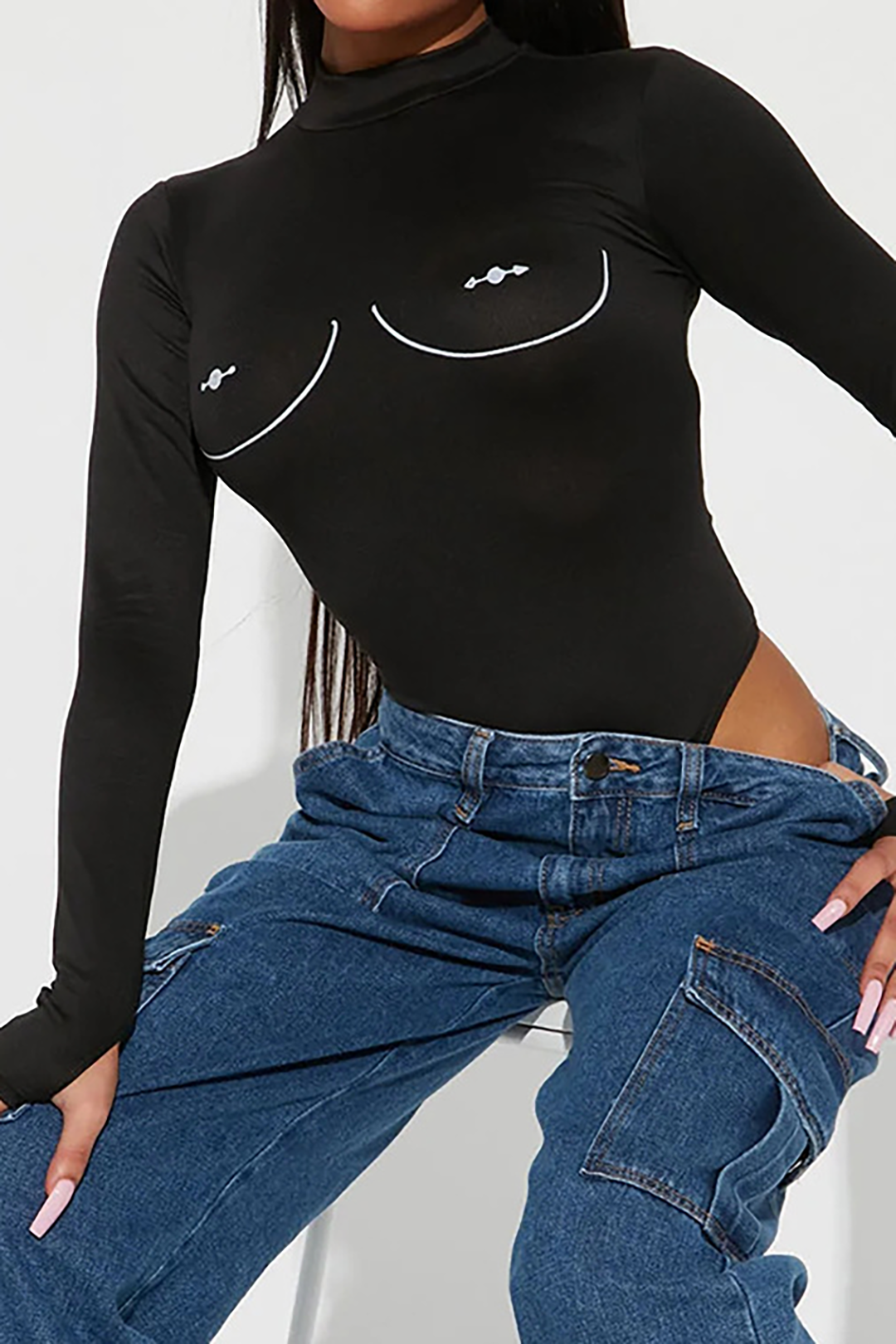 Long Sleeve Mock Neck Bodysuit