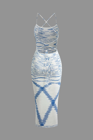 Knit Intertwine Tie Midi Dress