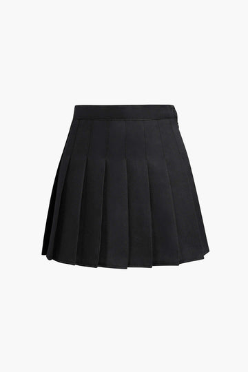 Pleated Mini Skirt