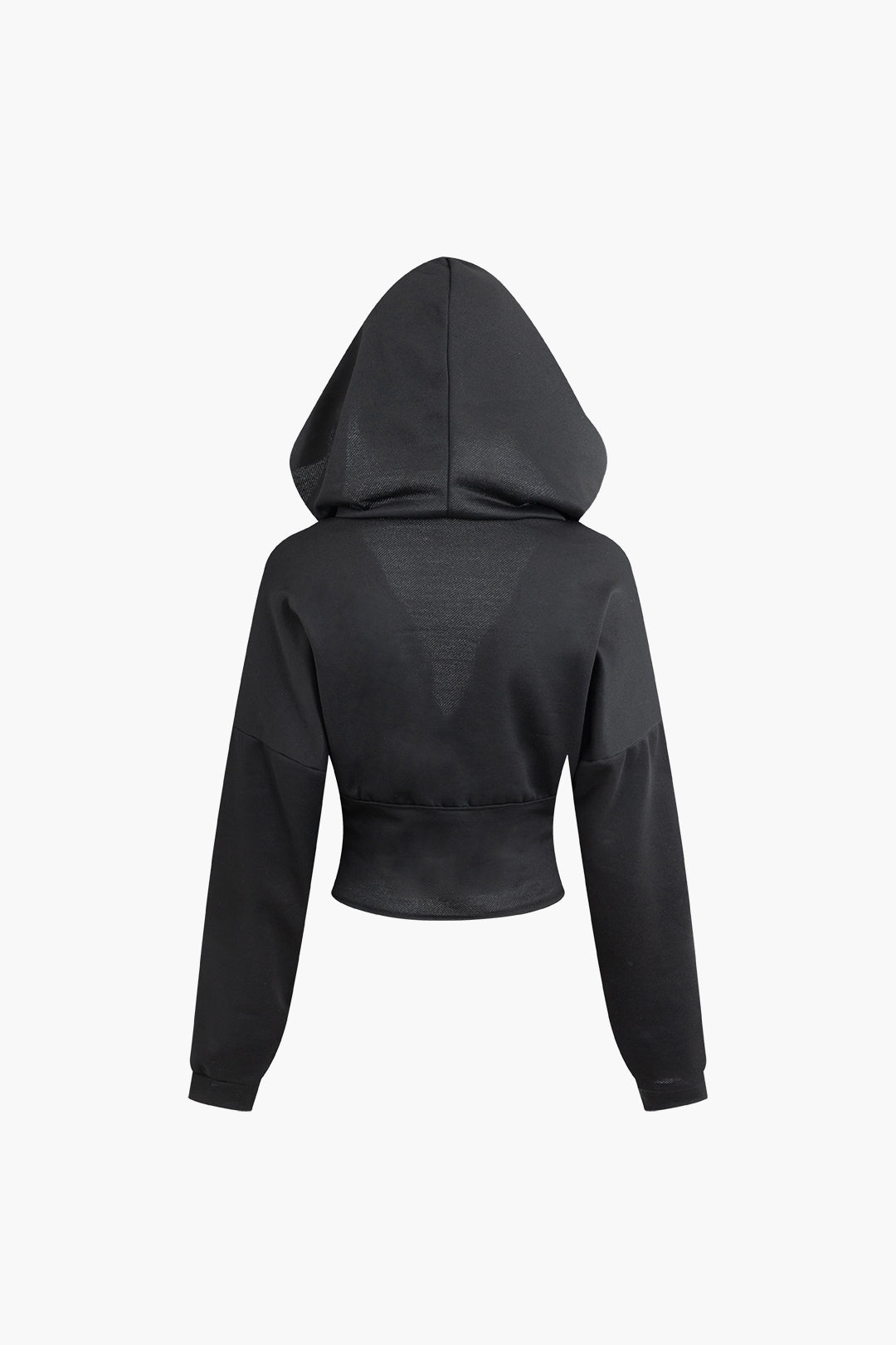 Hooded Half Zipper V-neck Jacket