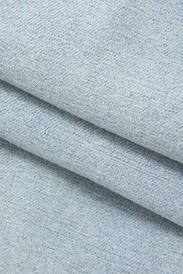 Denim Frayed Detail Straight Leg Jeans