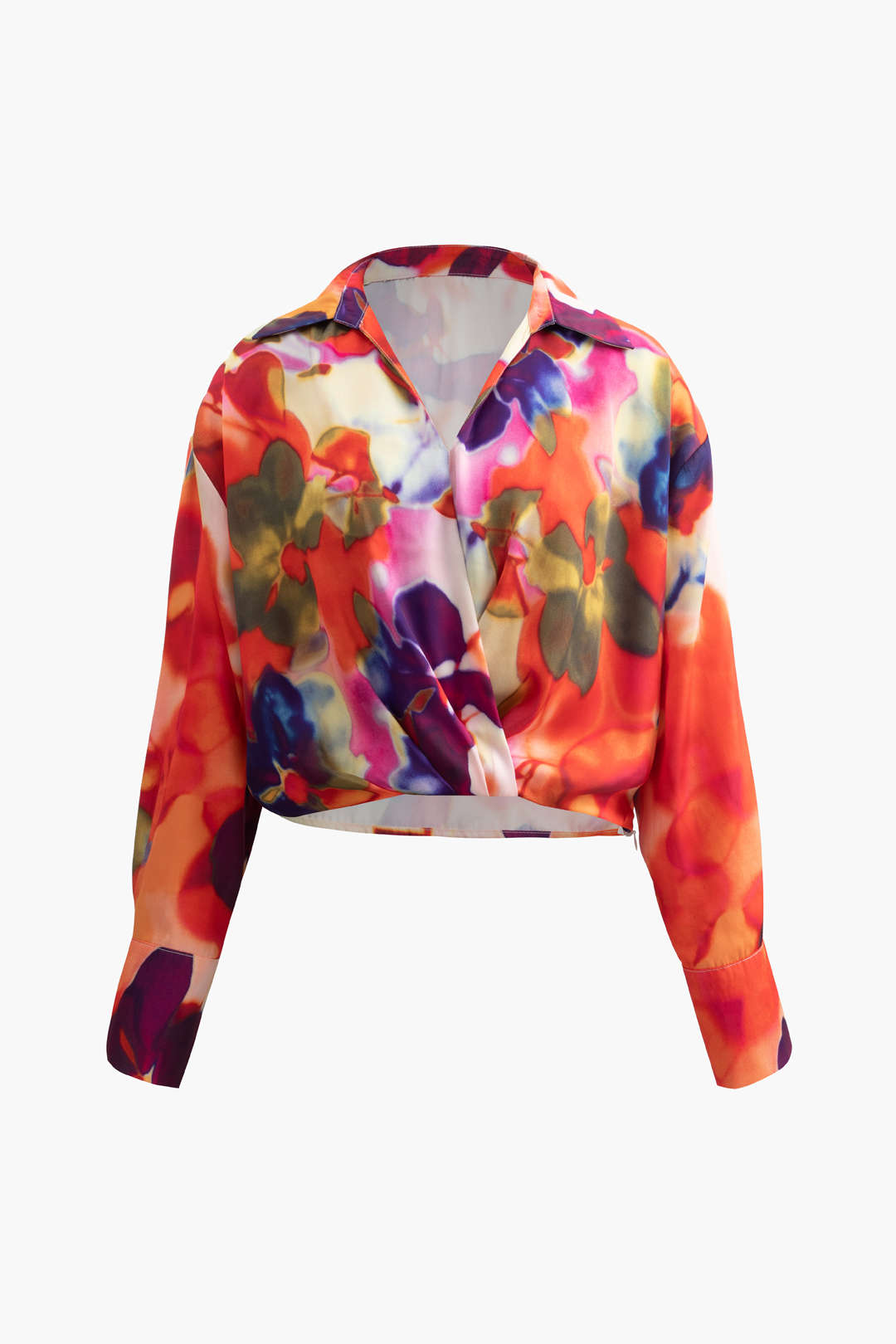 Printed Satin Blouse