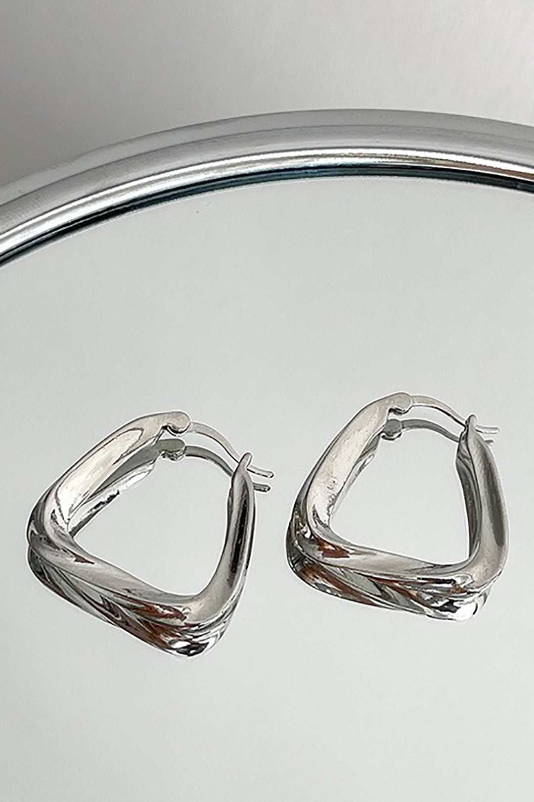 Geometric Design Hoop Earrings