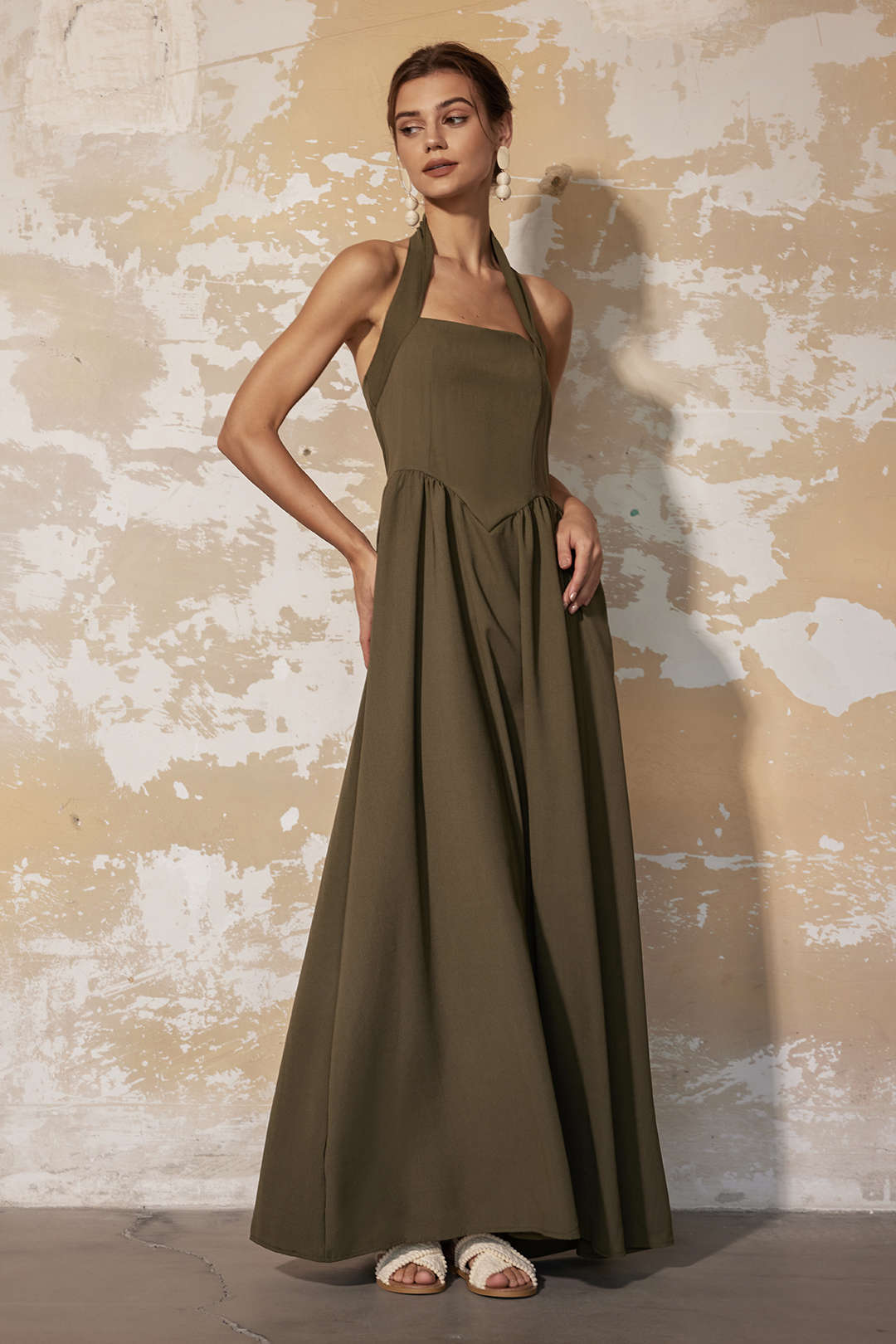 Halter Backless Maxi Dress