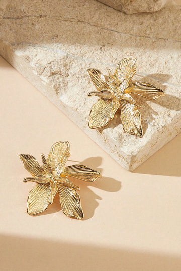 Metal Flower Earrings