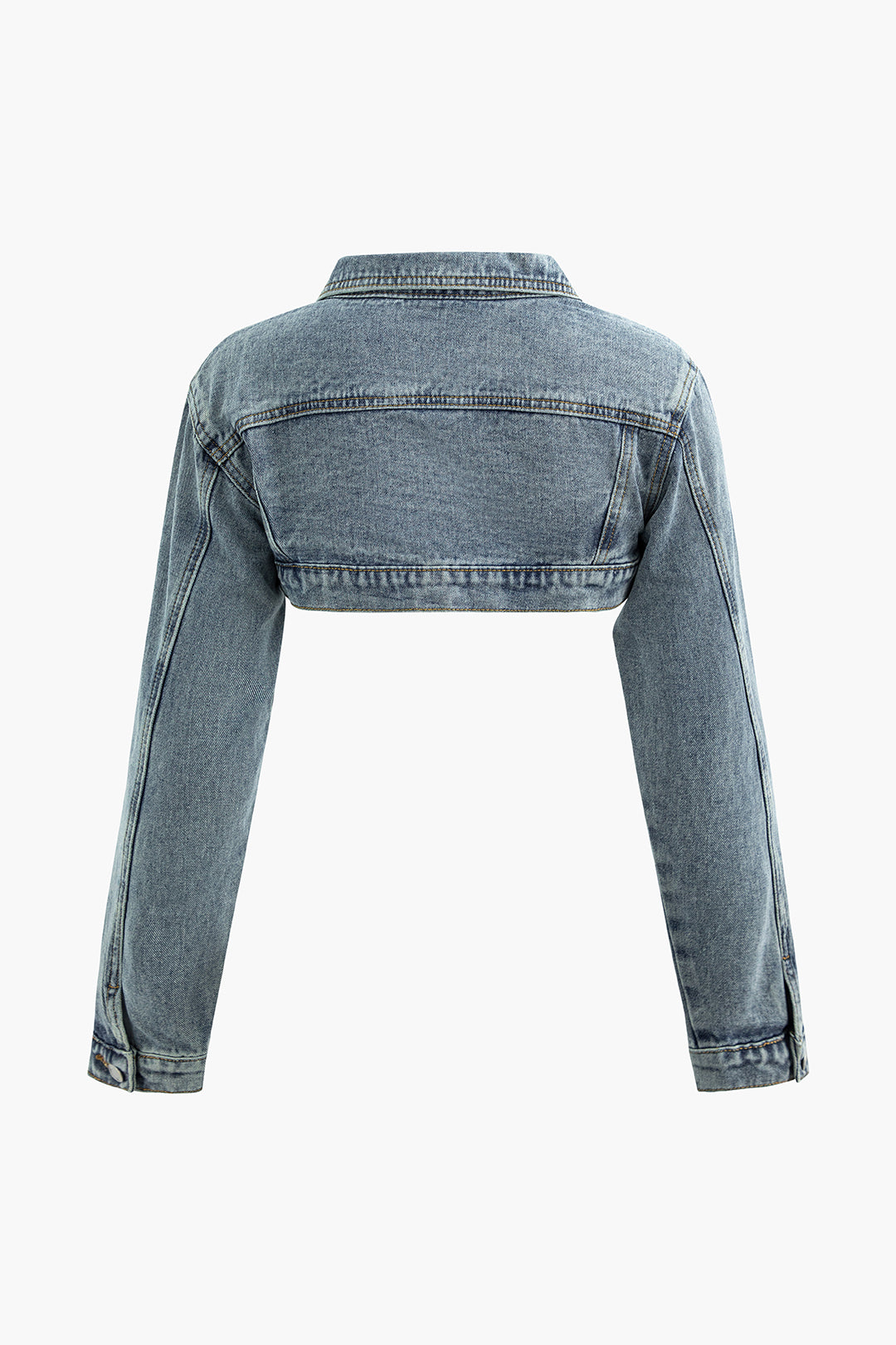 Faded Denim Crop Jacket